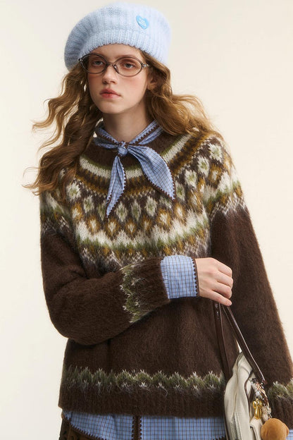 Asgony Dopamine Sweet Girl Knitted Beret