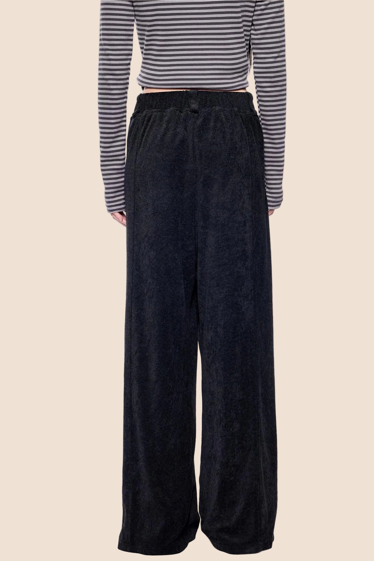 Tie-Up Structured Drape Pants