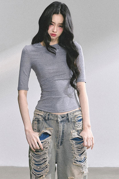 Autumn Butterfly Lace T-shirt