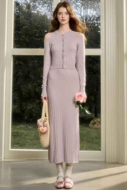 Long Relaxed Cardigan Dress Set-Up