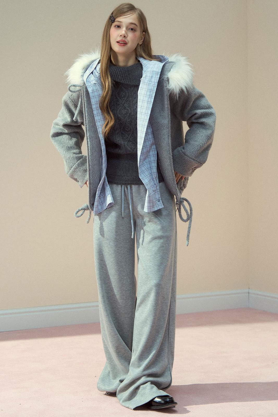 Plaid Woolen Trousers