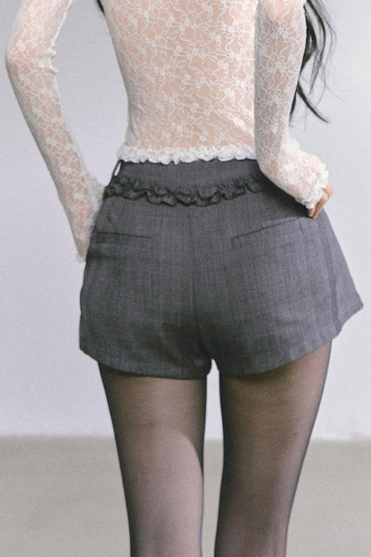 French Pleated Short Skirt Set-Up