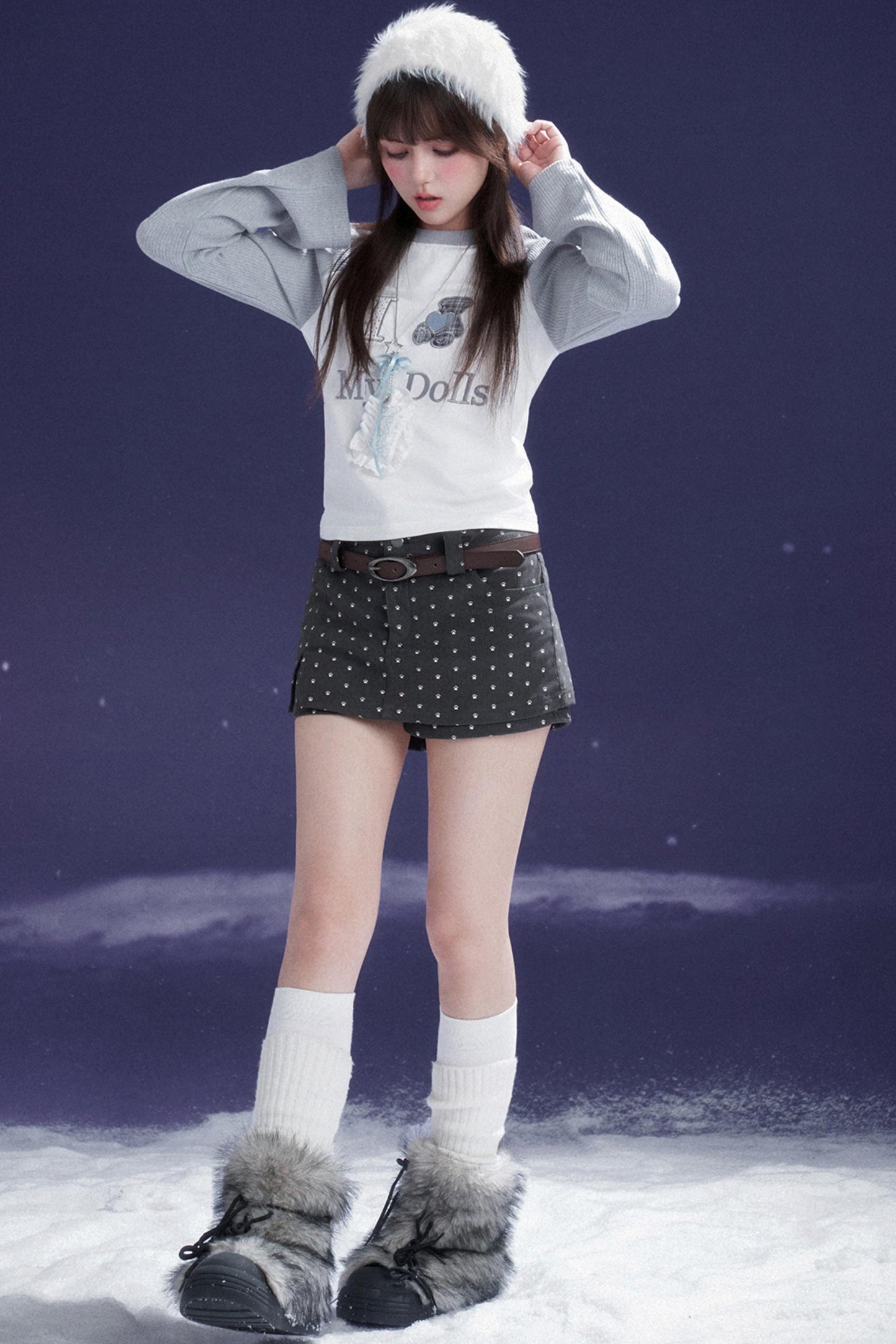 Corduroy Culotte Pants