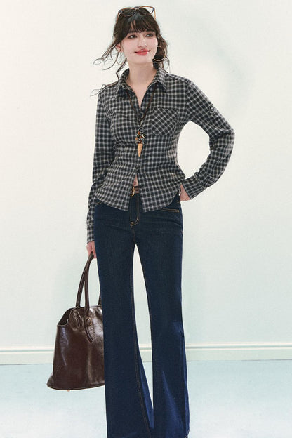 Slimming Plaid Fashion Shirt