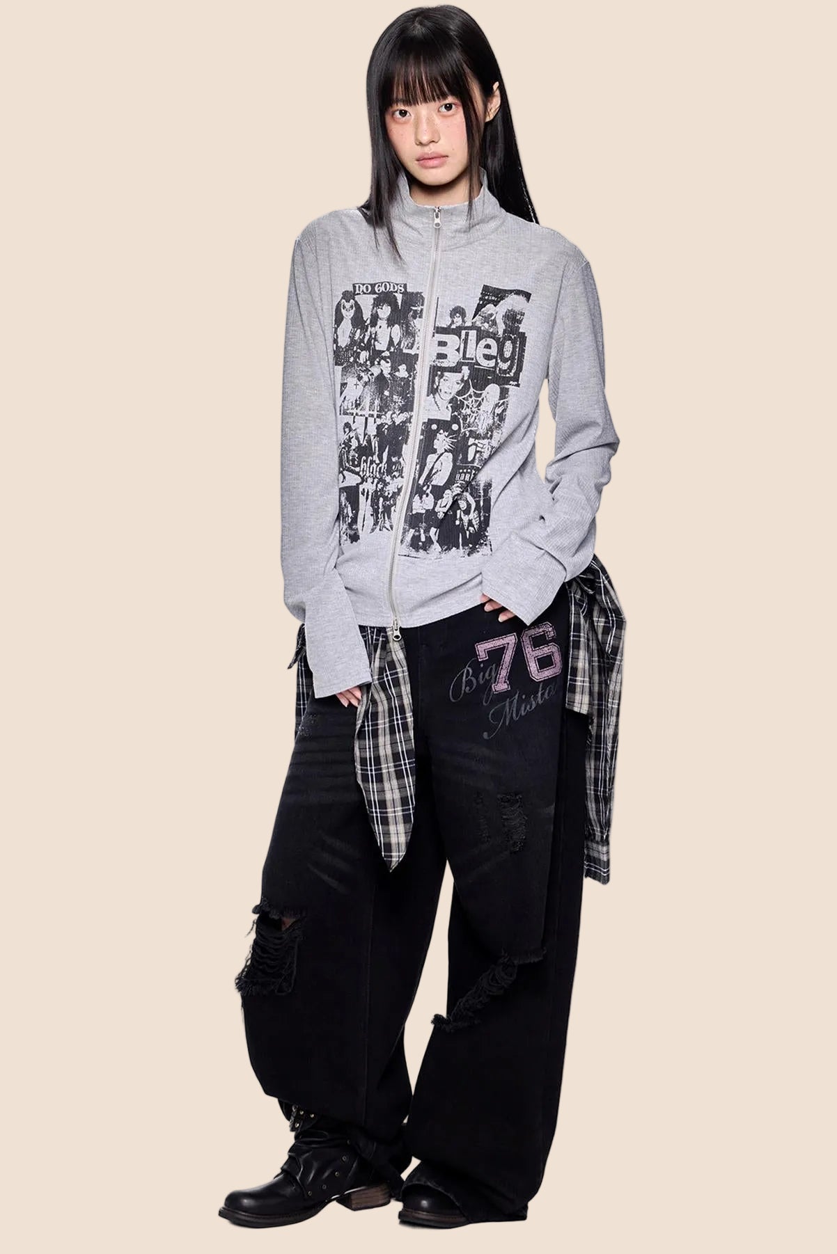 Vintage Printed Cardigan Top