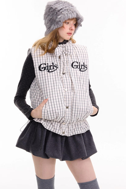 Autumn Embroidery Plaid Cotton Jacket