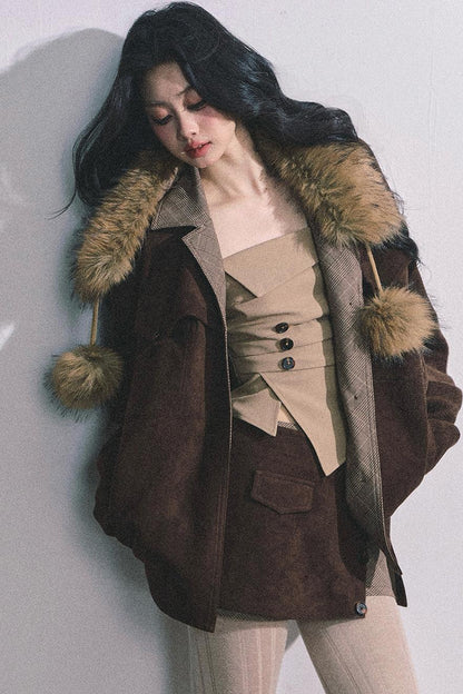 Autumn Puffy Two-Piece Skirt Set-Up