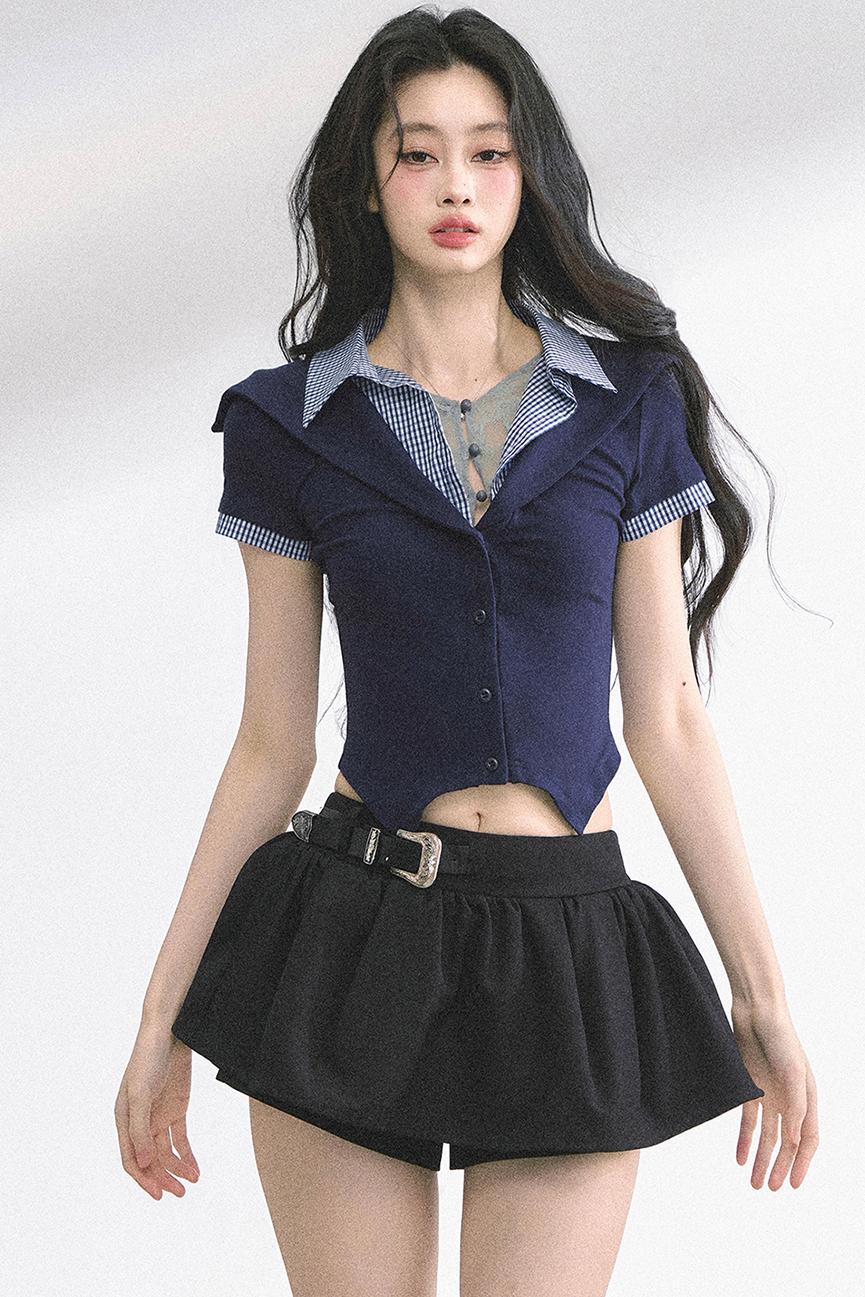 Autumn Nautical Plaid Polo Shirt