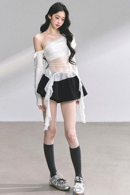 Pear Blossom Lace Shoulder Top