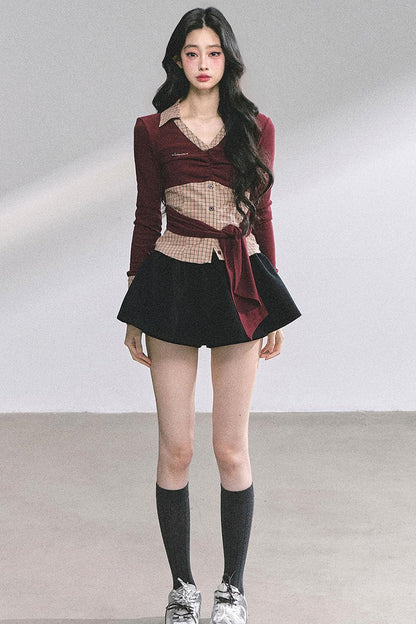 Sweet Strawberry V-Neck Top