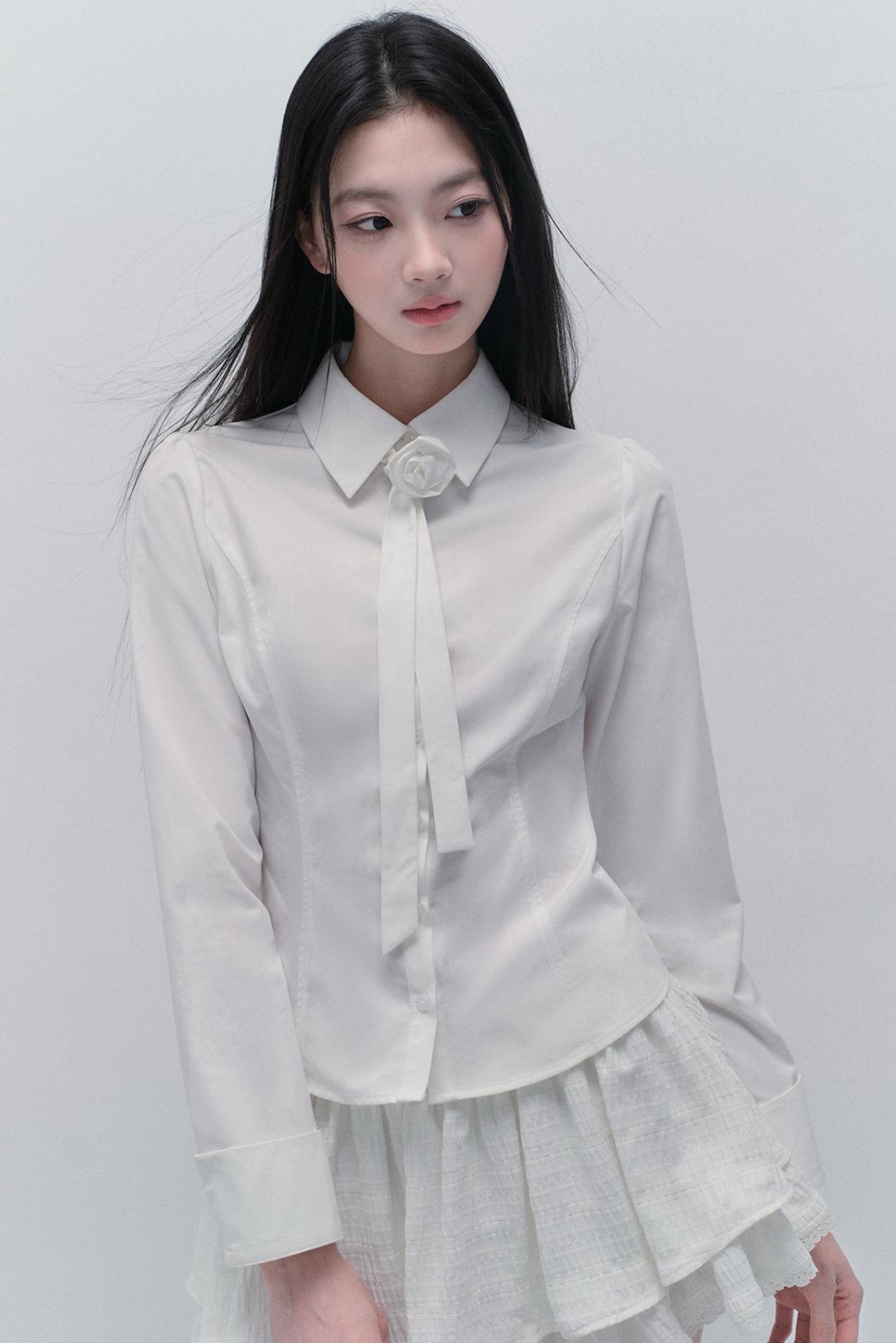 Kollegiales Krawatten-Taille Hemd-Set-Up 