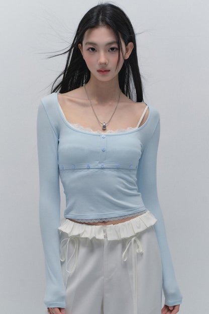 Falsches zweilagiges Basisshirt 