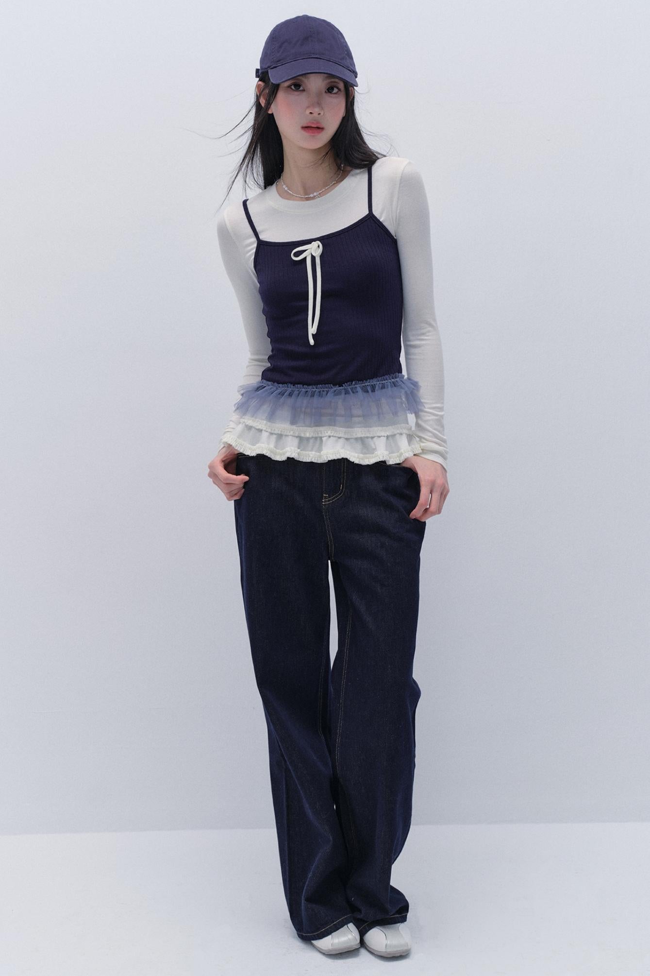 Two-Piece Bow Slim Top Set-Up