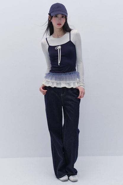 Two-Piece Bow Slim Top Set-Up