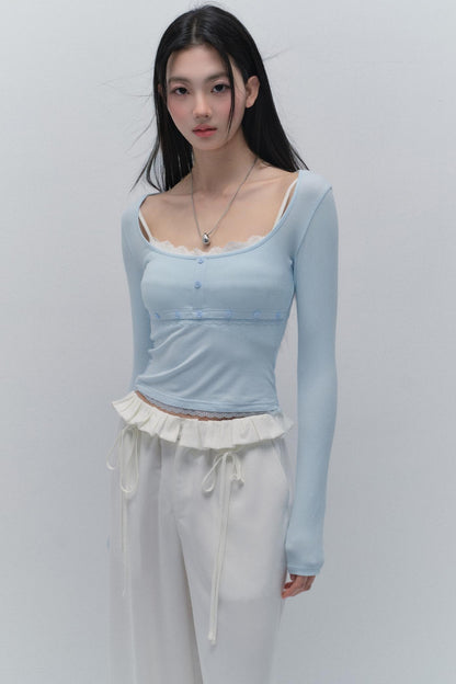 Falsches zweilagiges Basisshirt 