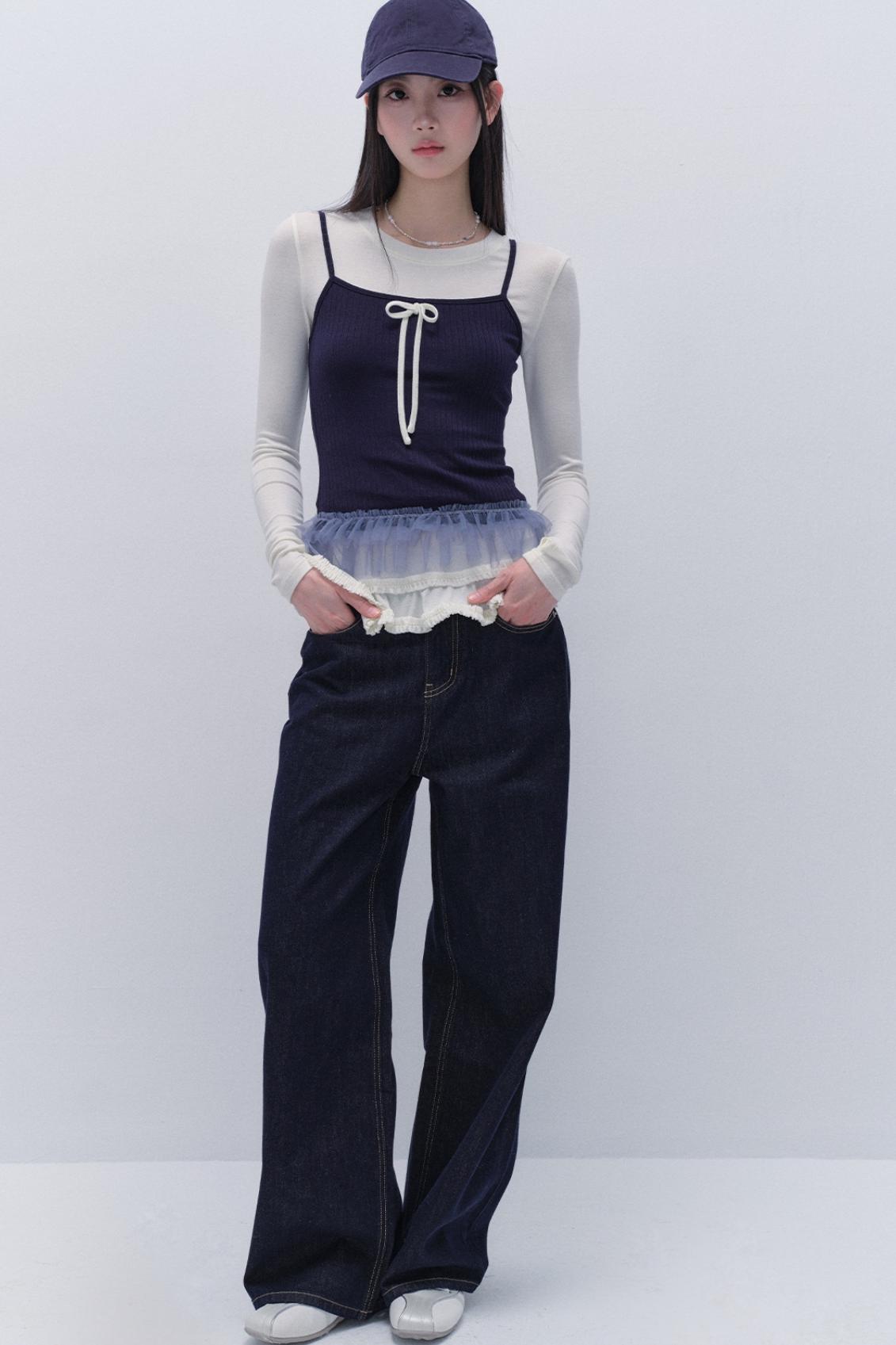 Two-Piece Bow Slim Top Set-Up