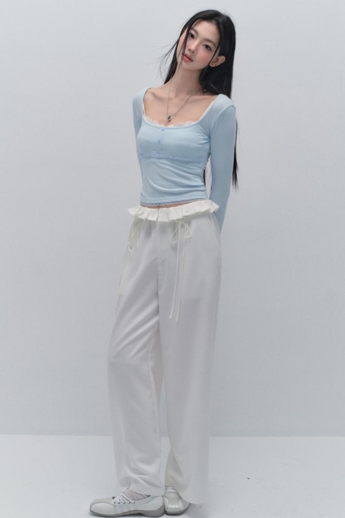 Falsches zweilagiges Basisshirt 