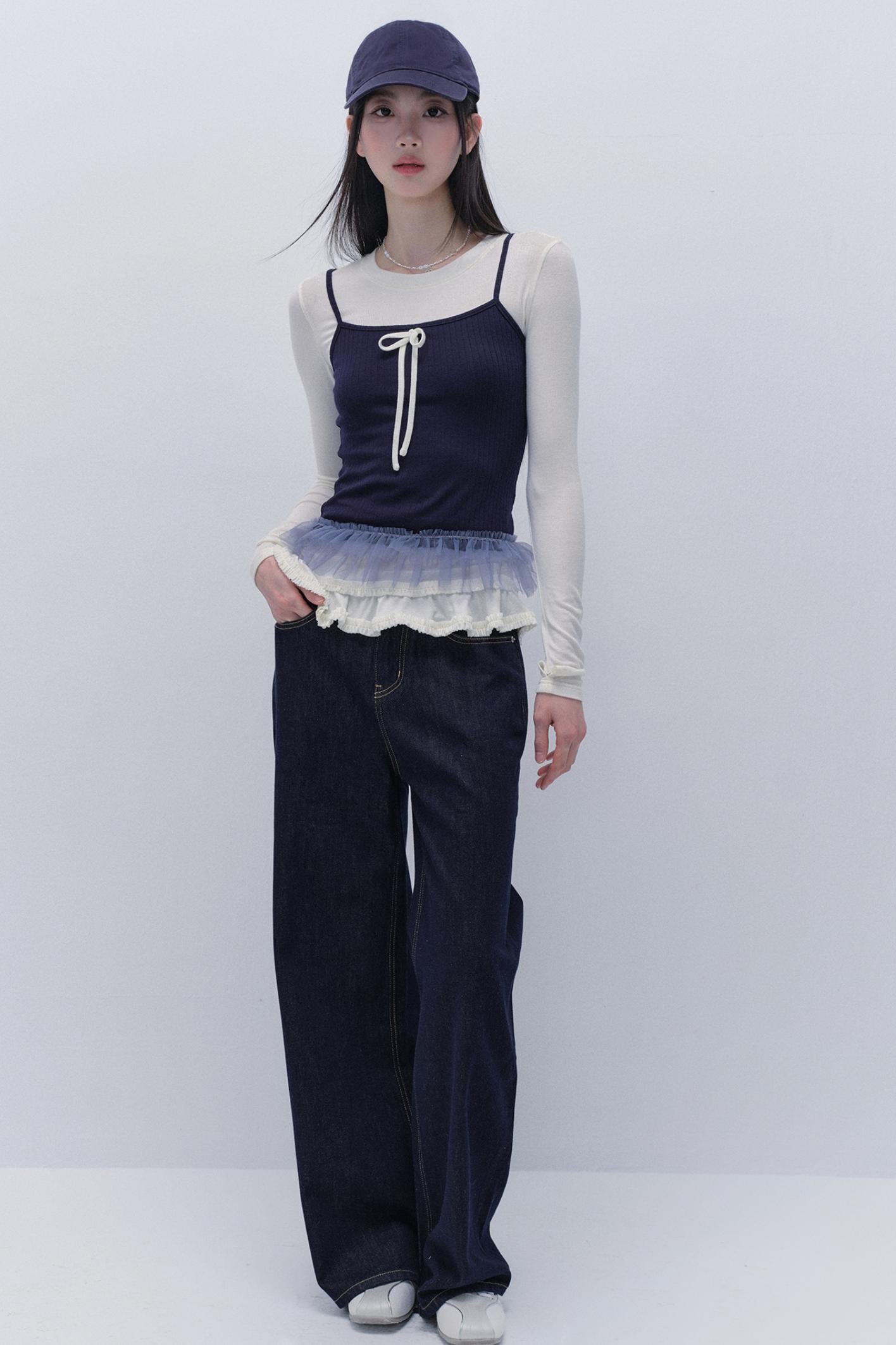 Two-Piece Bow Slim Top Set-Up