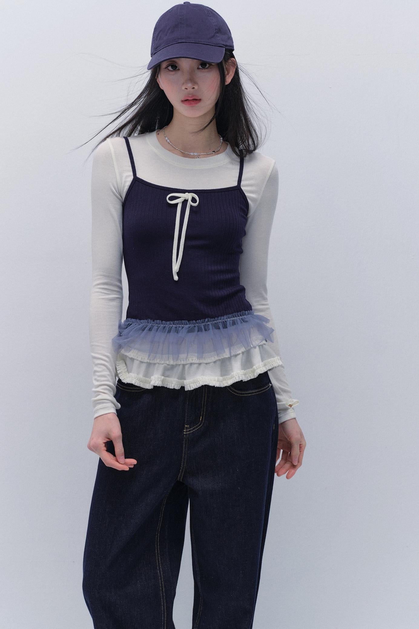 Two-Piece Bow Slim Top Set-Up