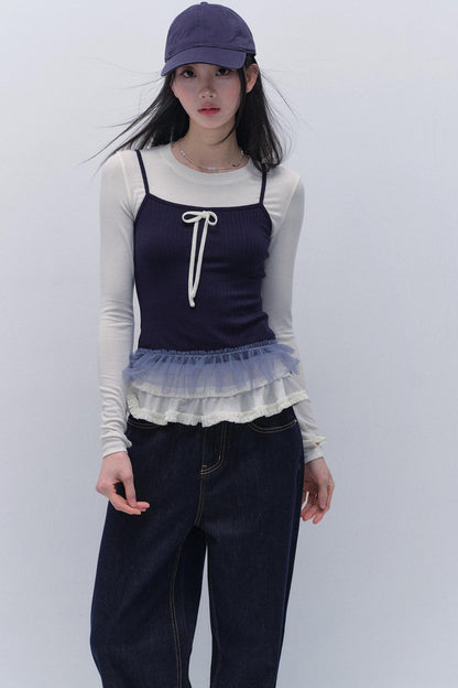 Two-Piece Bow Slim Top Set-Up