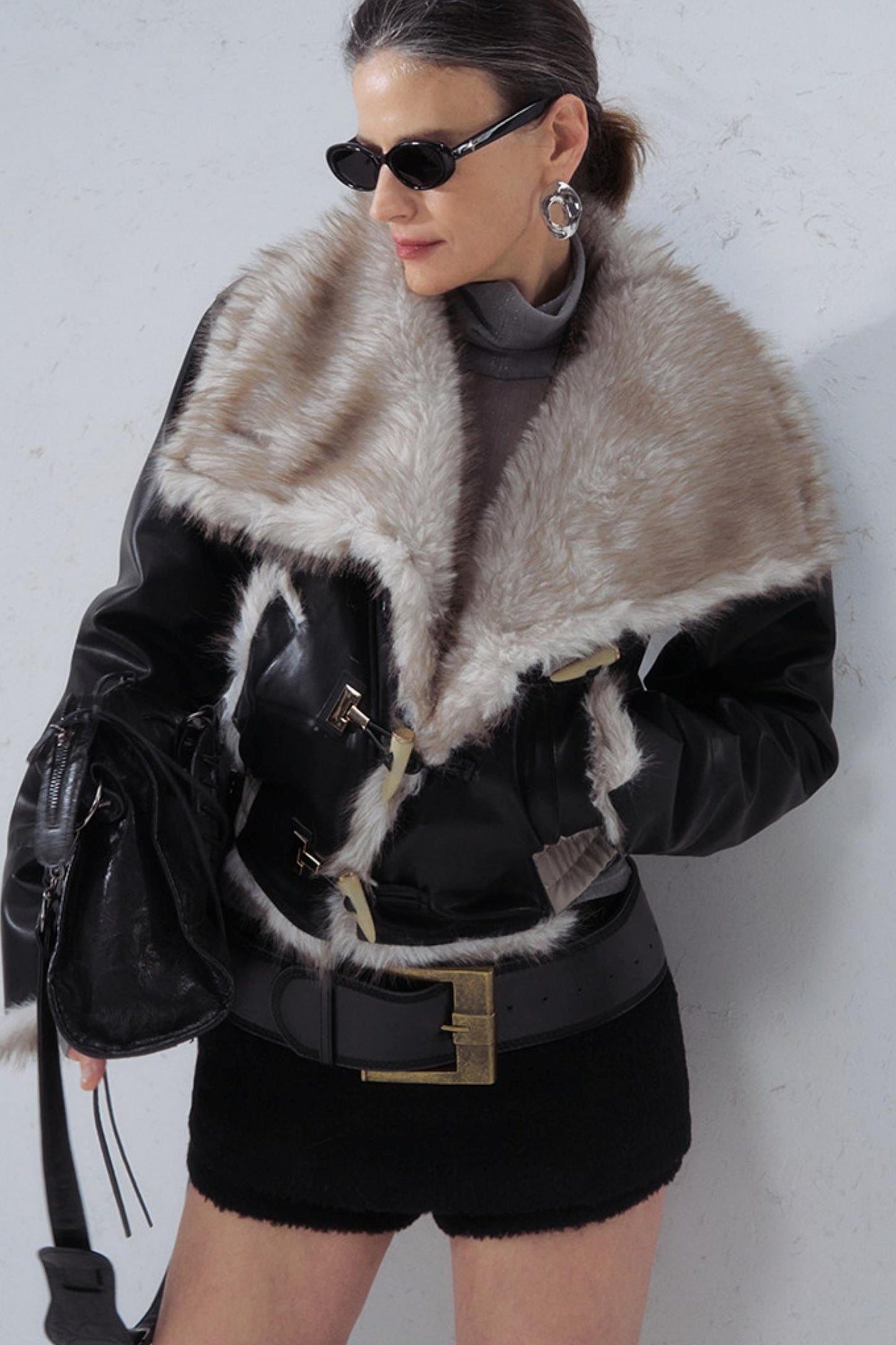 Vintage Patchwork Leather Jacket