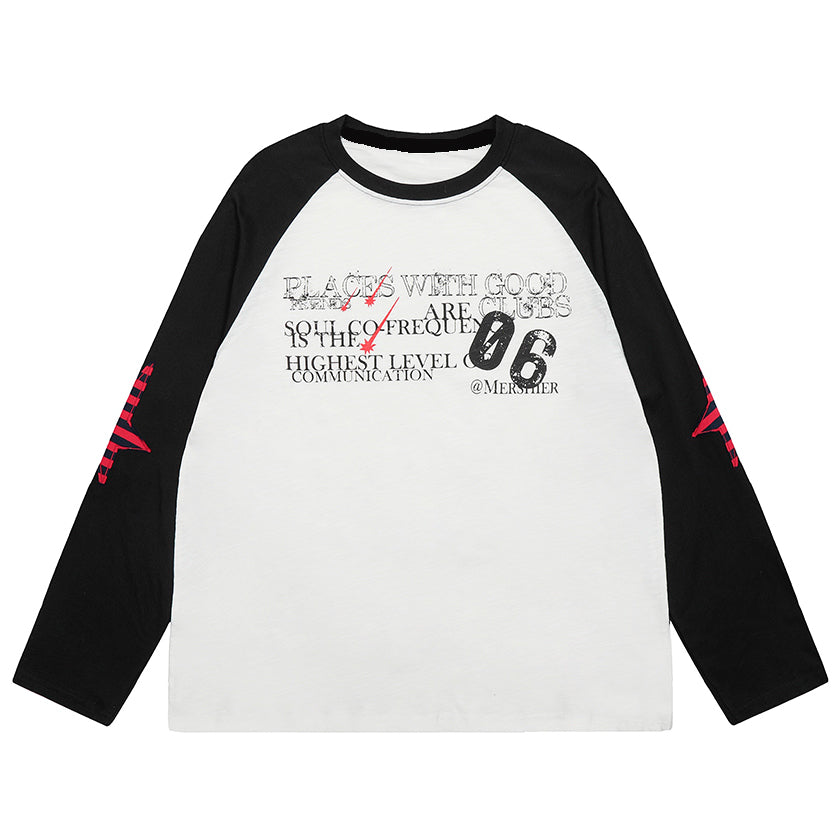 Embroidered Retro Long Sleeve T-Shirt