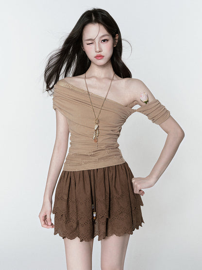 Ruffle One-Shoulder Top