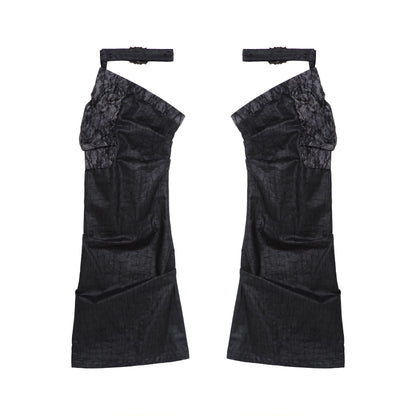 Retro Distressed Slim Shorts & Socks Set-Up