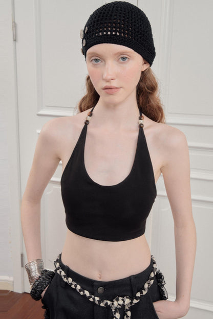 Beaded Halter Top