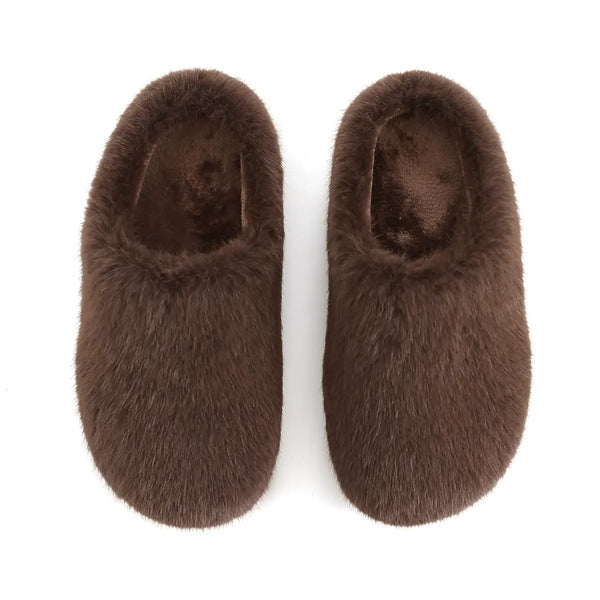 Retro Plush Winter Slippers