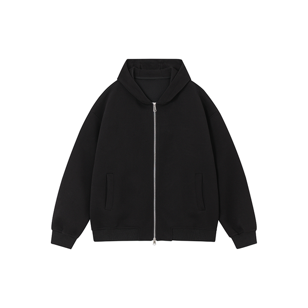 레트로 루즈 핏 후드 재킷 