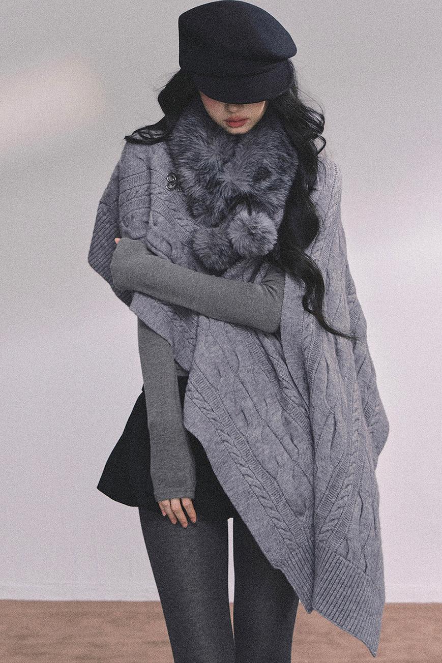 French Fur Collar Scarf