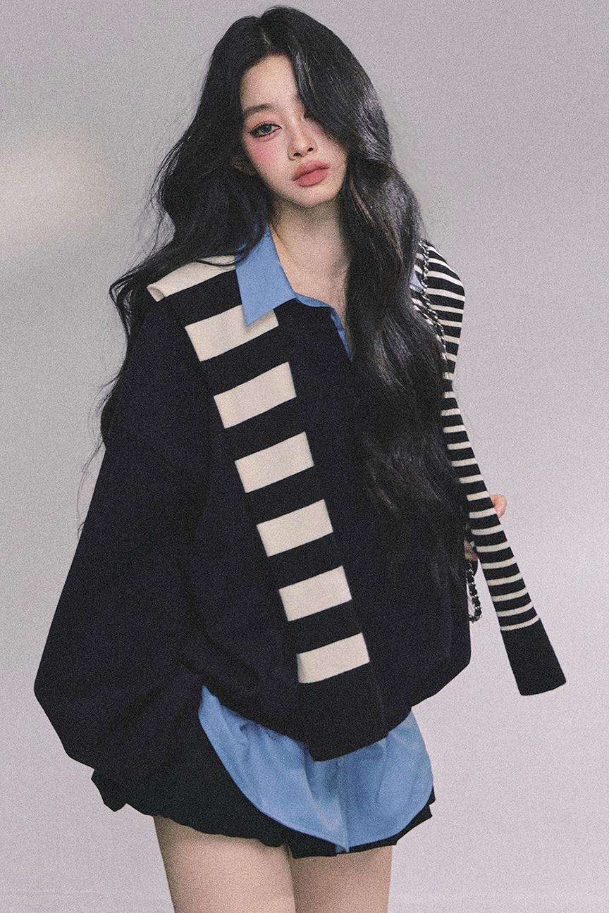 Gaozhi American Oversize Sweatshirt Set-Up