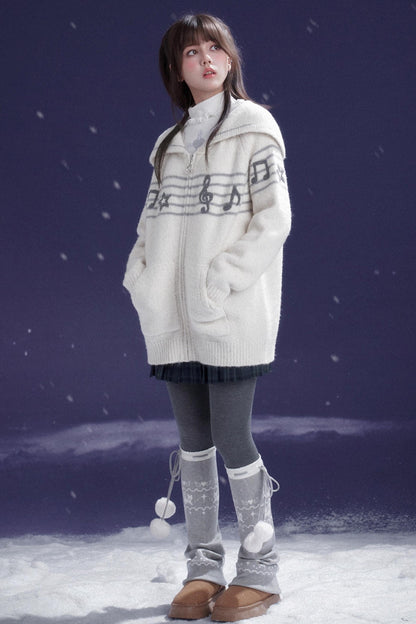 Sweet Cool Lapel Knit Sweater