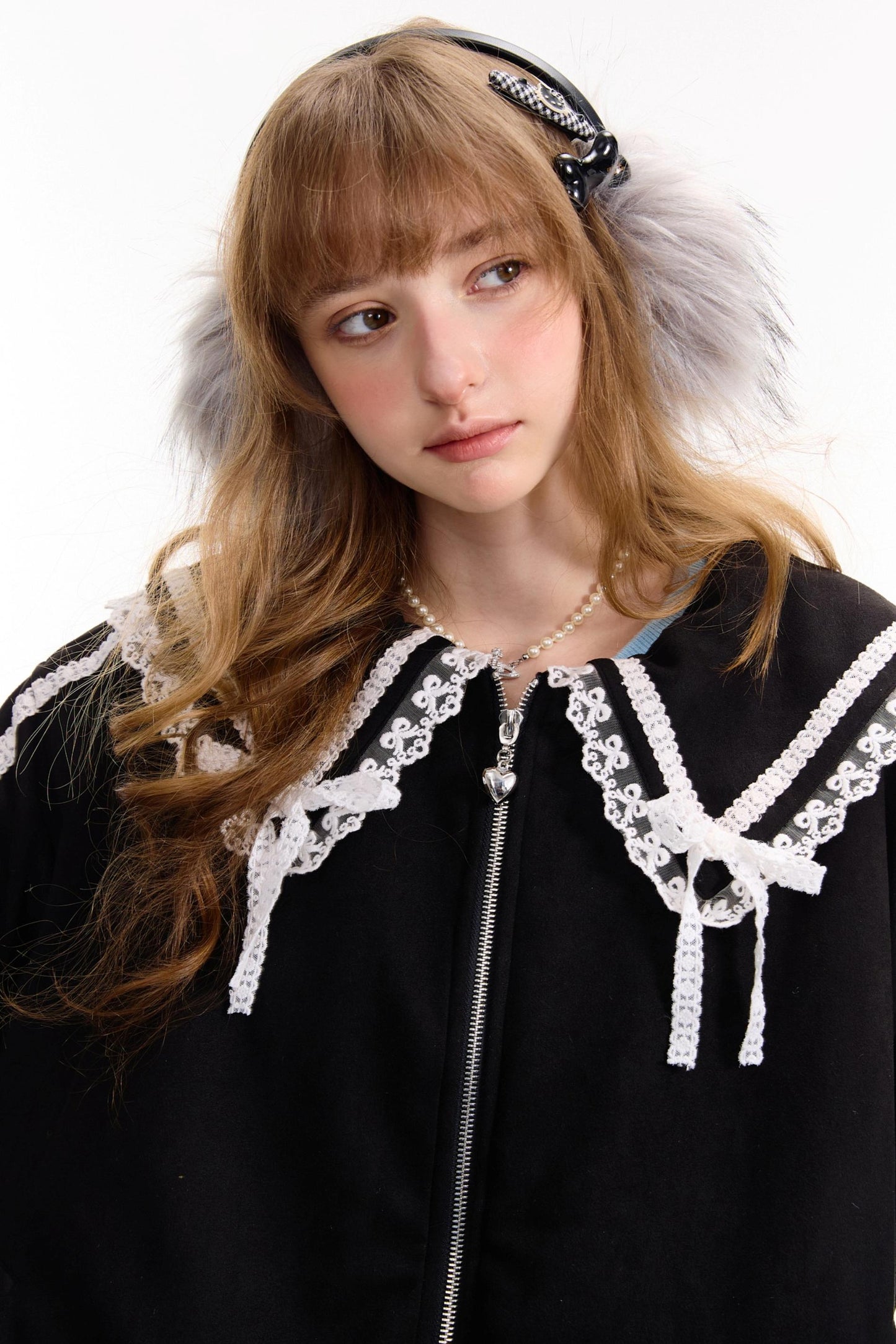 American Vintage Lace Splicing Cotton Jacket