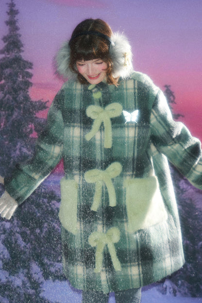 Retro Plaid Woolen Coat