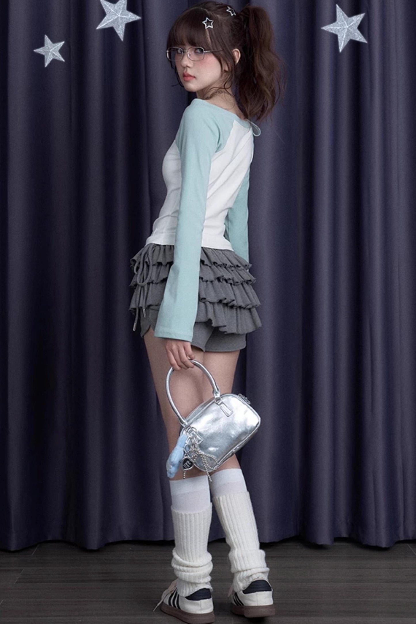 Dew Green Shoulder Band T-Shirt