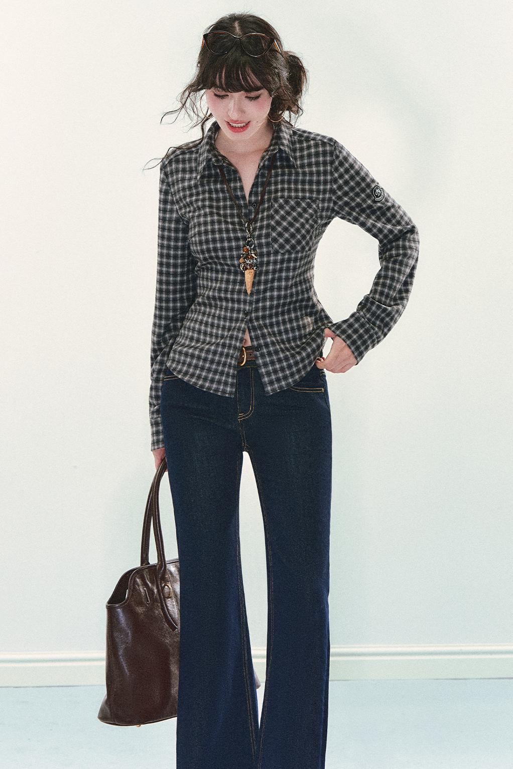 Slimming Plaid Fashion Shirt