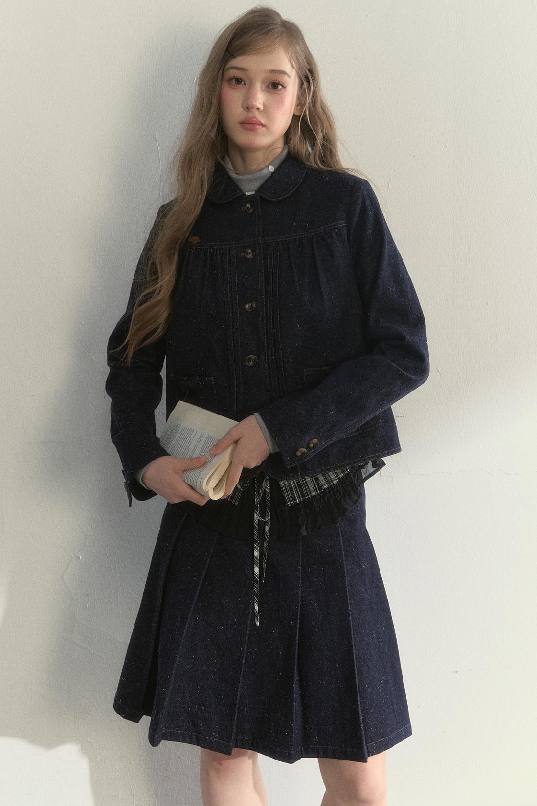 Retro Denim Quilted Jacket Set-Up