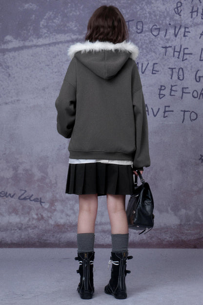 Angel Manga Print Fleece Jacket