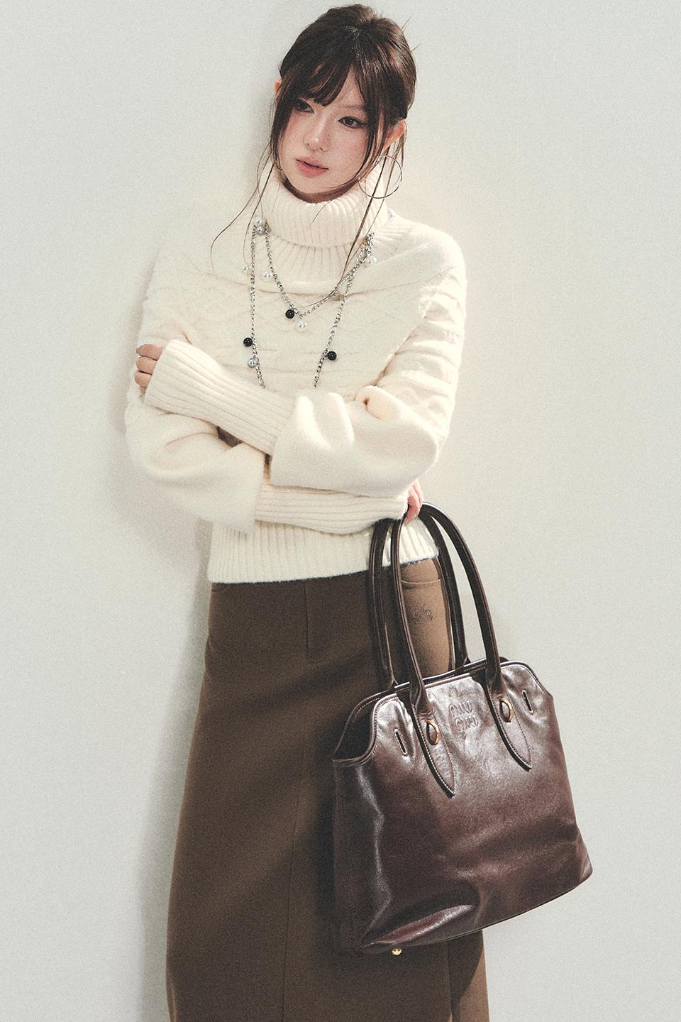 Turtleneck Knitwear Top