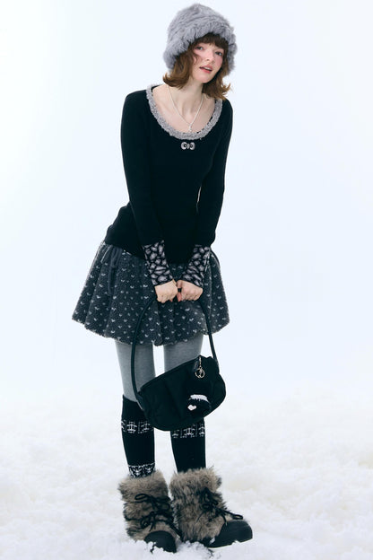 Leopard Print Knitted Sweater