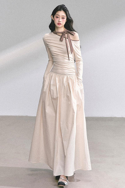 Autumn Waist Slimming Long Dress