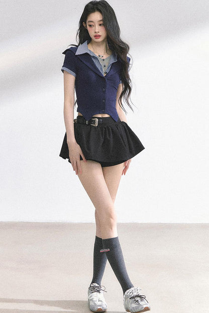 Autumn Nautical Plaid Polo Shirt