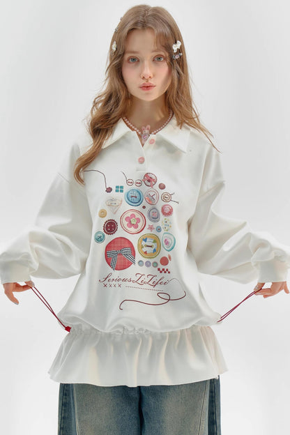 Vintage Buttoned Polo Dress