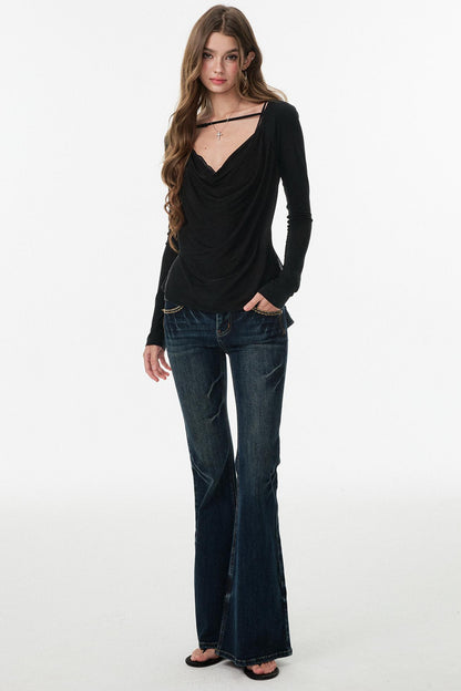 Blue Lightning Slimming Bootcut Pants