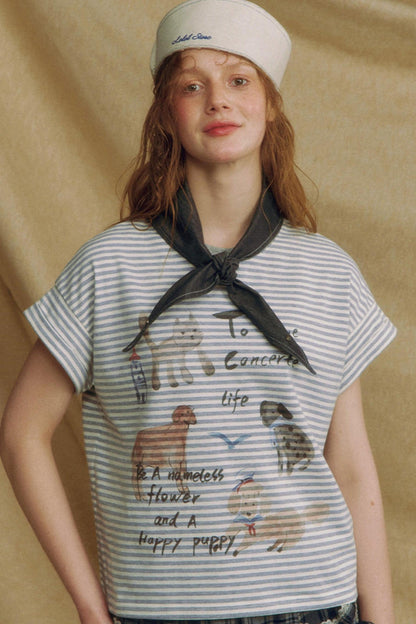 Casual Crewneck Printed T-Shirt