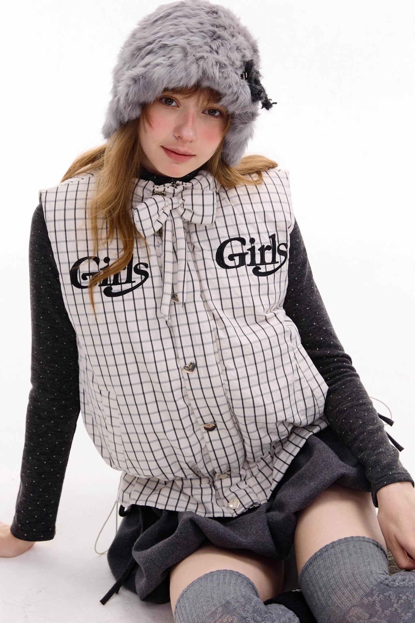 Autumn Embroidery Plaid Cotton Jacket