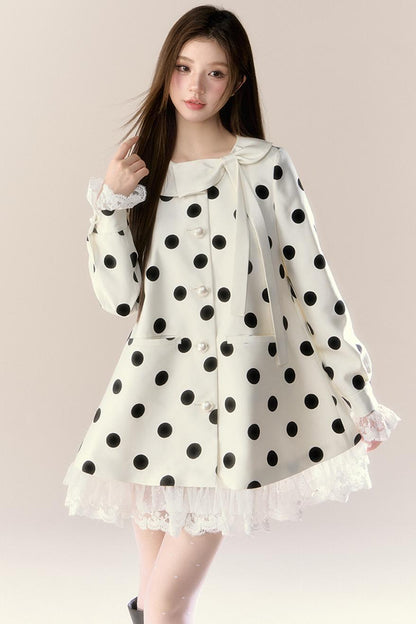 Blue Holiday Trench Coat Dress