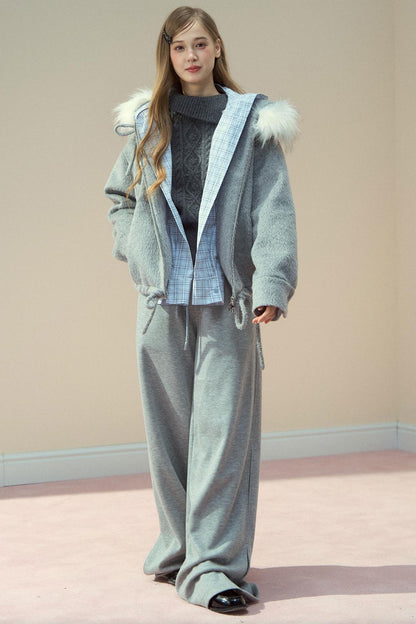 Plaid Woolen Trousers